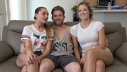 aften ve rive striptiz voleybolu ile üvey abilerini kudurttular