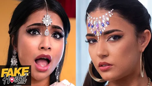 sahte hostel - azgın cinler serbest bırakıldı ve yarrak için çaresiz! yasmina kahn ve nuria millan ile inanılmaz üçlü