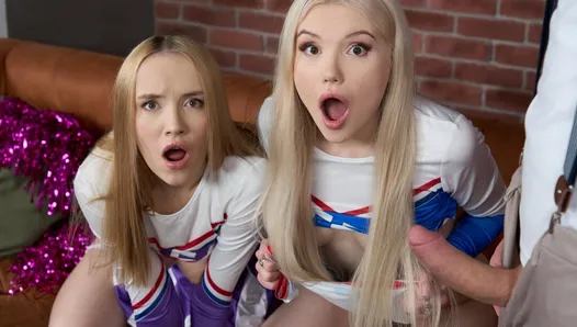 İki ergen sarışın ponpon kızlar büyük yarrak ile anal seks 