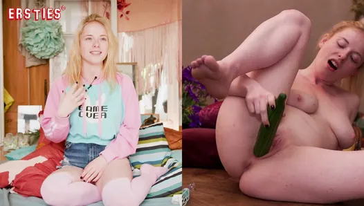 Ersties - mutfak masasında ateşli bir solo ile Mia A için 69 soru